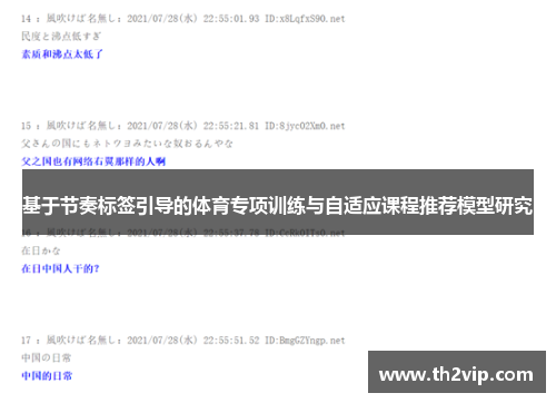 基于节奏标签引导的体育专项训练与自适应课程推荐模型研究